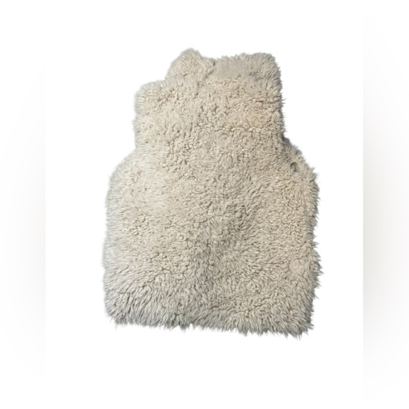 BB Dakota by Steve Madden Cream Faux Fur Vest EUC Bohemian Coastal Soft Floof - Picture 3 of 11